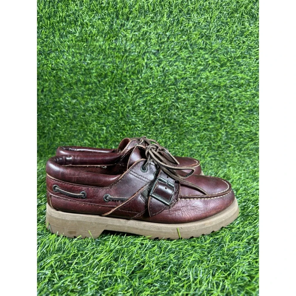 Eastland Boots Men's Size 10 Buckle Strap Chukka Lace Up Engineer Lug Sole Loafe